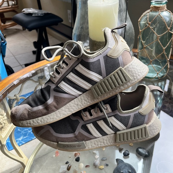 Adidas Black and Cream NMD Sneakers